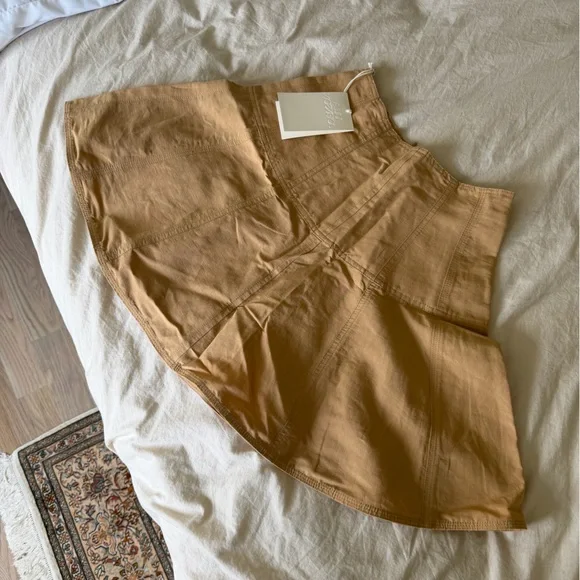 Ulla Johnson Mustard Yellow Circle Mini Skirt